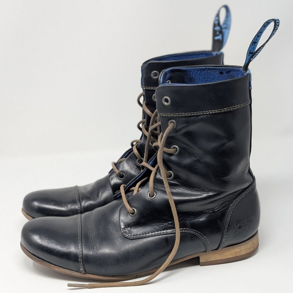JOHN FLUEVOG Lace Up Leather Combat Boot Radio BBC Men's 8 (Or wm 9.5 or 10?)